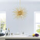 Savannah 6 Light 16 inch Gold Leaf Chandelier Ceiling Light