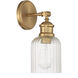 Vintage 1 Light 5 inch Natural Brass Wall Sconce Wall Light