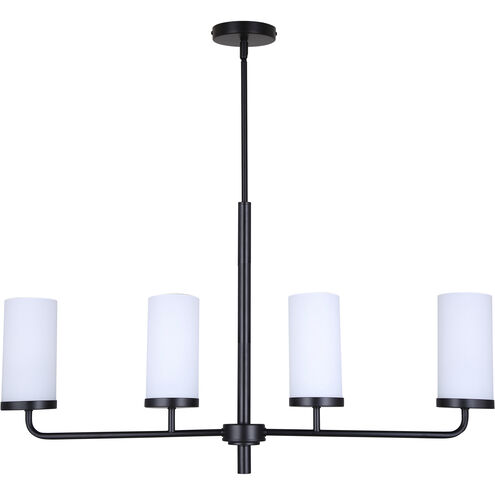 Malloy 4 Light 23.25 inch Matte Black Chandelier Ceiling Light