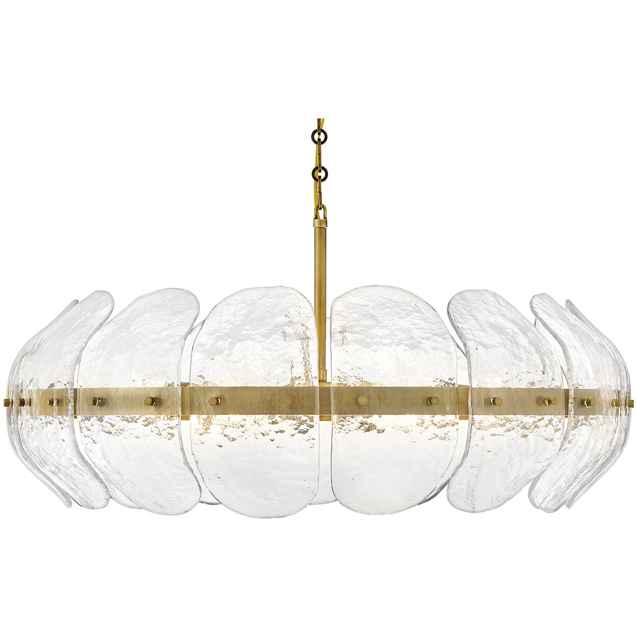 Lillia 6 Light 36.25 inch Heritage Brass Chandelier Ceiling Light