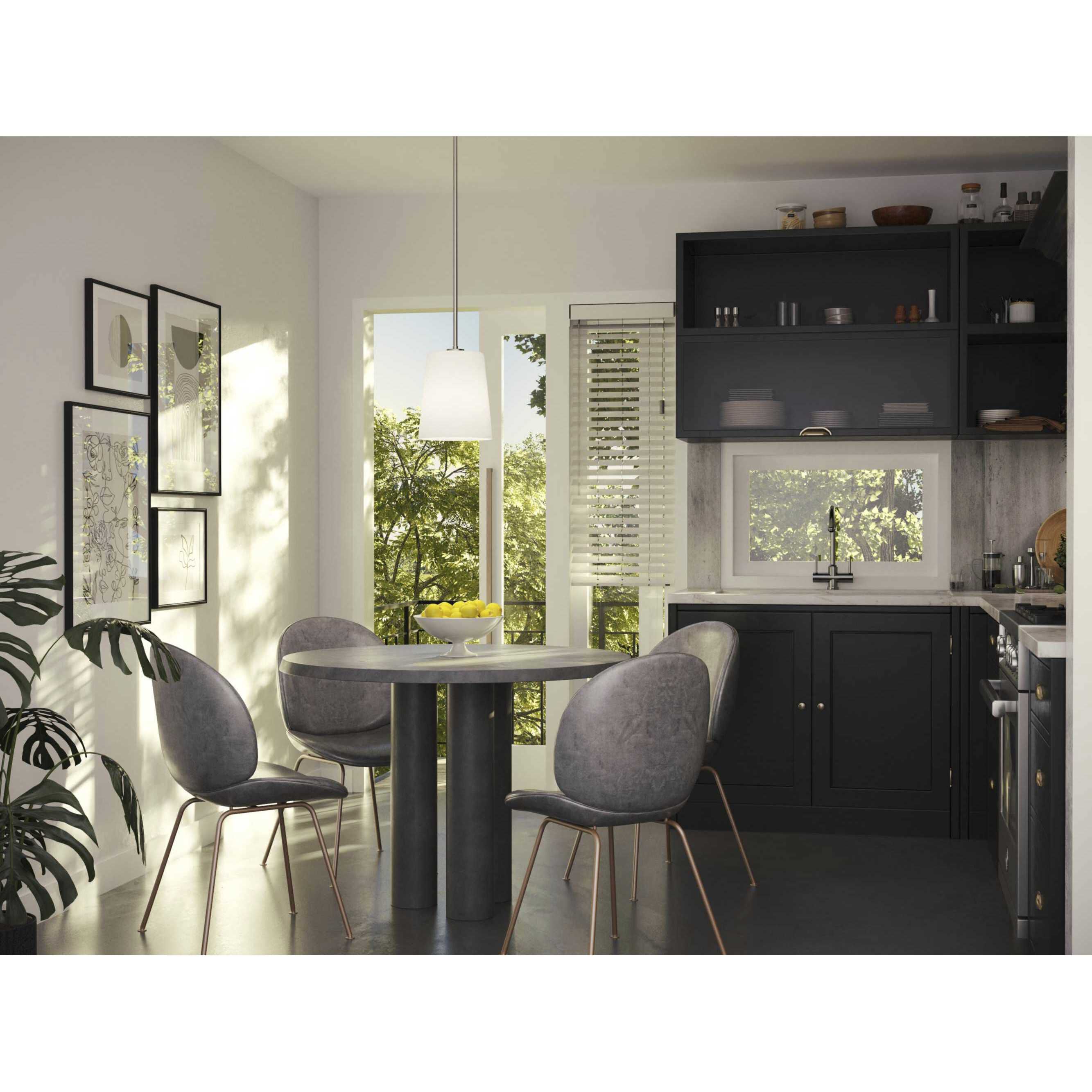 Clarion 1 Light 9 inch Polished Nickel Pendant Ceiling Light