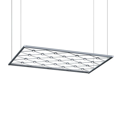 Constellation Galaxy Matrix LED 50 inch Bright Satin Aluminum Pendant Ceiling Light