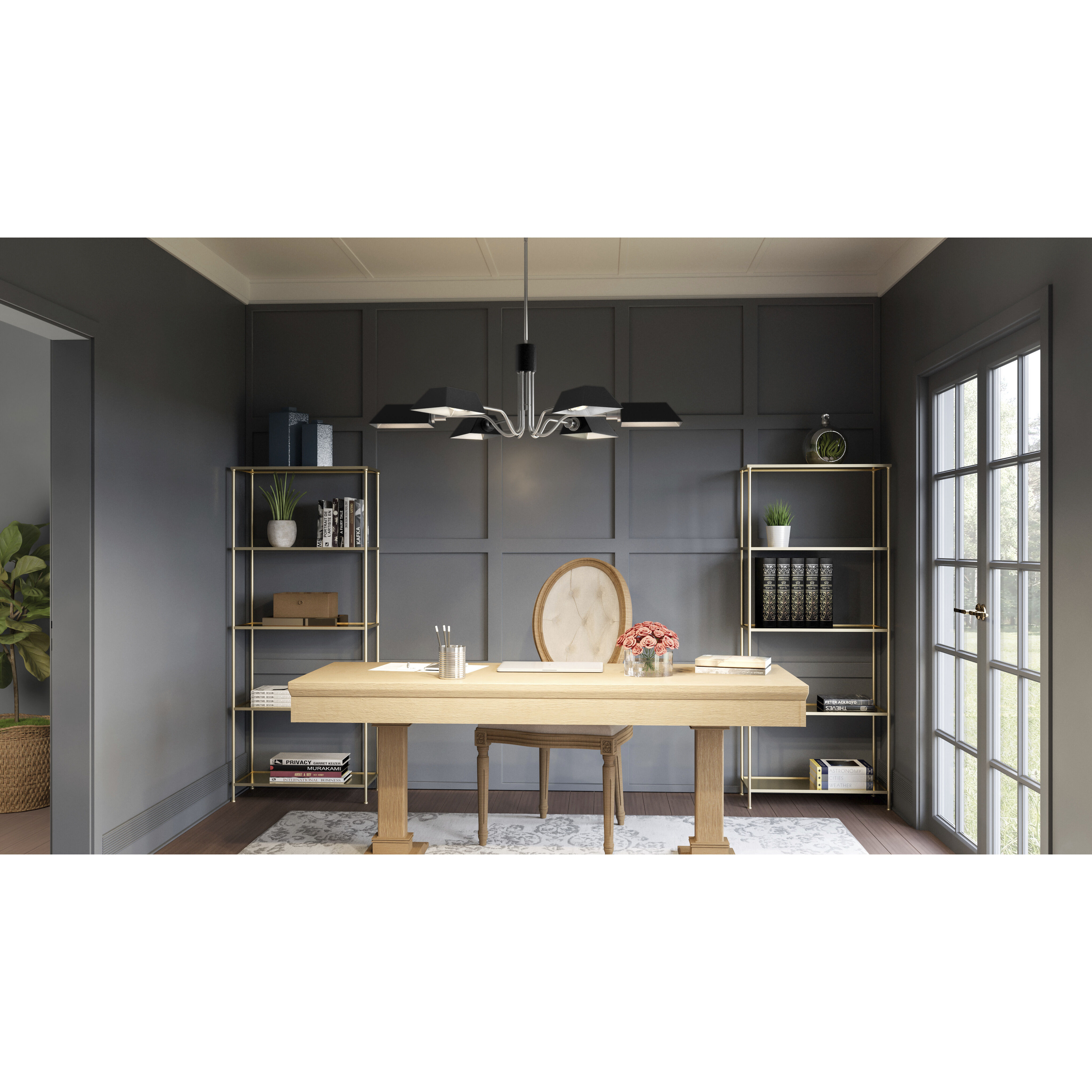 Sienna 6 Light 34.5 inch Antique Nickel Chandelier Ceiling Light