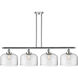 Ballston X-Large Bell LED 48 inch White and Polished Chrome Island Light Ceiling Light in Clear Glass