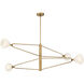 Orion 4 Light 53 inch Legacy Brass Chandelier Ceiling Light