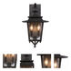 Saddlebrook 2 Light 21 inch Aged Iron Outdoor Wall Sconce