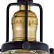 Nob Hill 1 Light 7 inch Satin Brass and Black Flush Ceiling Mount Ceiling Light
