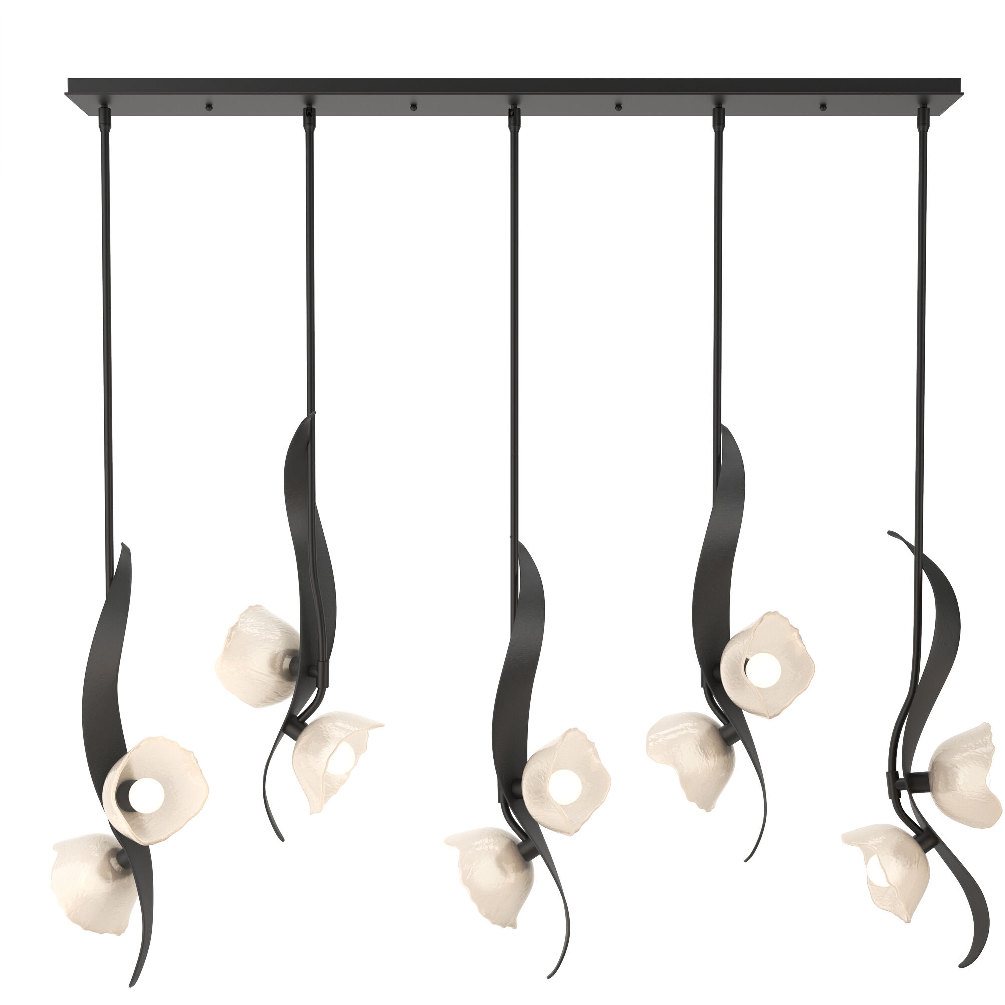 Mika 10 Light 53.6 inch Black Pendant Ceiling Light