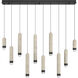 Cambre LED 50 inch Matte Black Linear Chandelier Ceiling Light