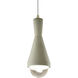 Radiance Collection - Erlen 1 Light 4.75 inch Celadon Green Crackle and Antique Brass Pendant Ceiling Light in Replaceable Bulb, White, Form+Finish+Function