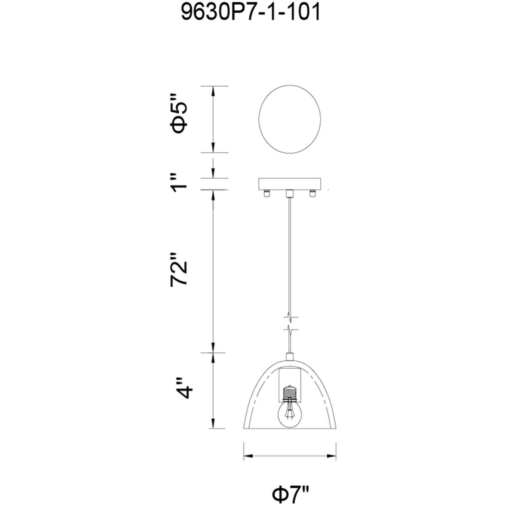Modest 1 Light 7 inch Black Down Mini Pendant Ceiling Light