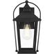 Luz 1 Light 14 inch Black Outdoor Wall Sconce