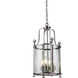 Wyndham 4 Light 11.5 inch Brushed Nickel Pendant Ceiling Light