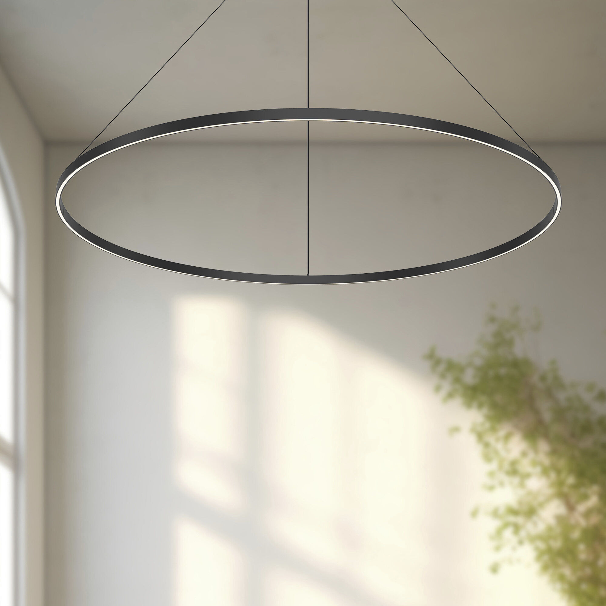 Cerchio Pendant Ceiling Light in Black
