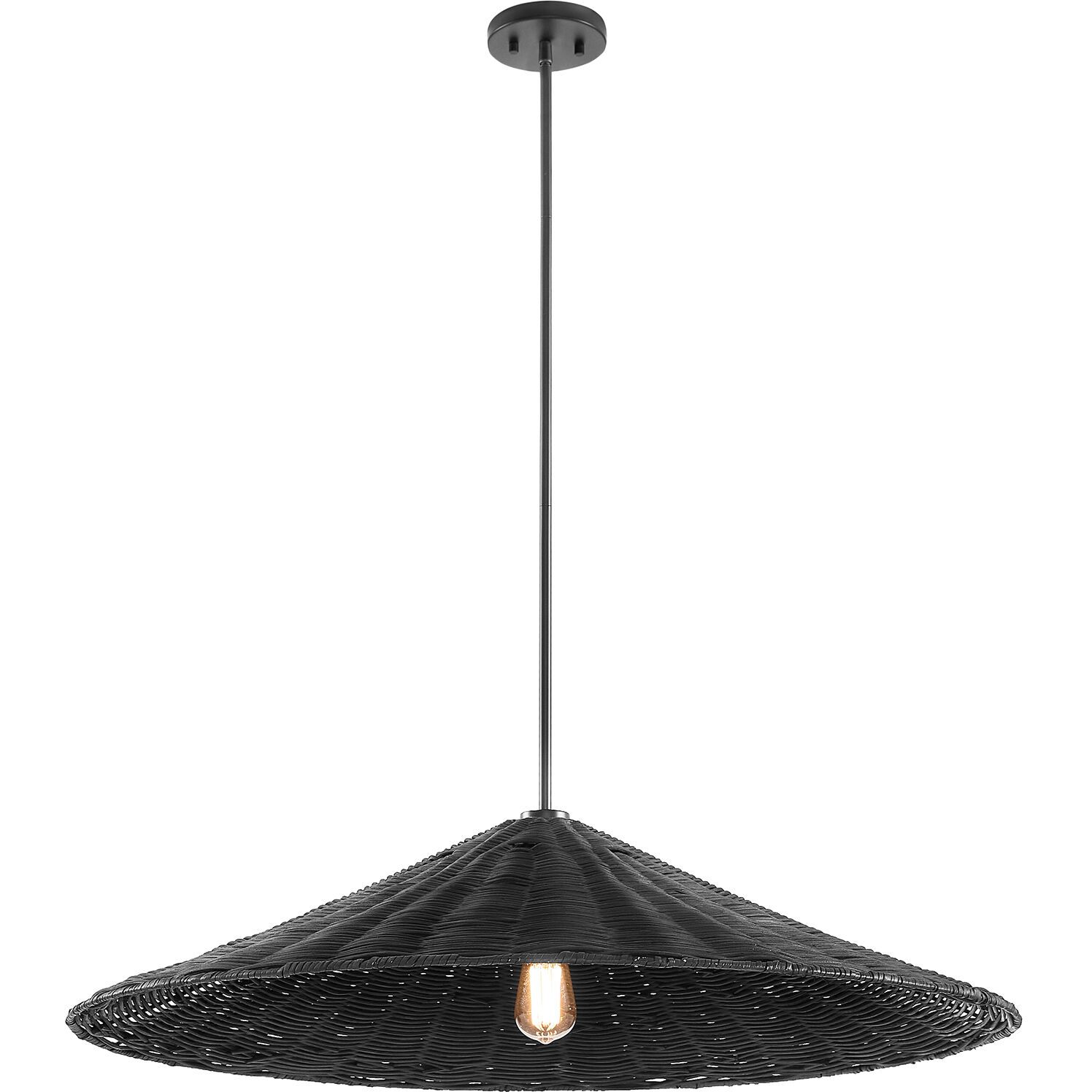Bohemian 1 Light 35 inch Matte Black Pendant Ceiling Light