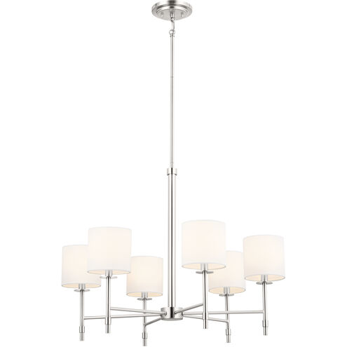 Ali 6 Light 28 inch Polished Nickel Chandelier Ceiling Light