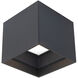 Kube 1 Light 5 inch Black Outdoor Flush Mount in 4000K
