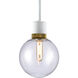 Zigrina 1 Light 7.88 inch Matte White with Aged Brass Pendant Ceiling Light