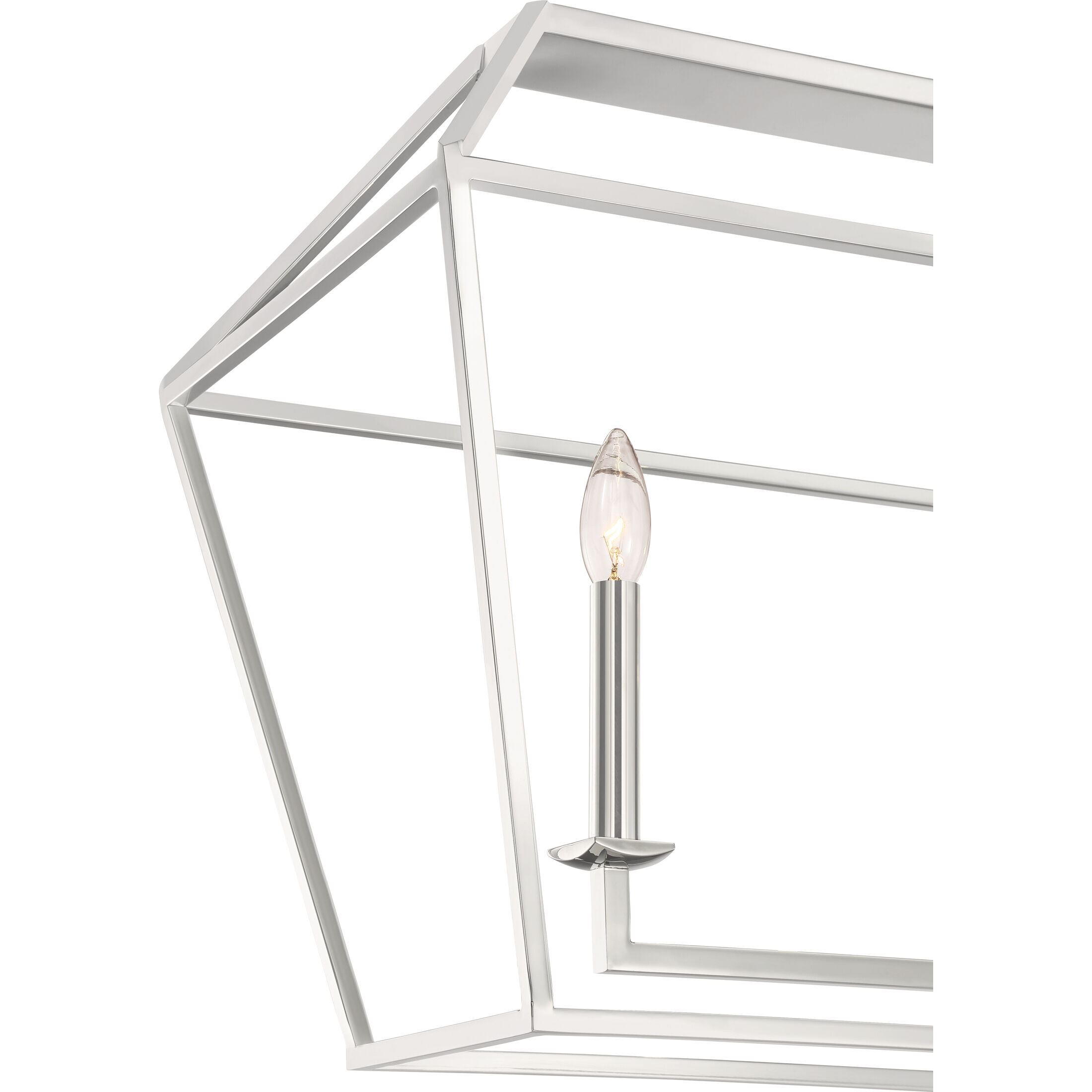 Aviary 5 Light 42 inch Polished Nickel Island Chandelier Ceiling Light