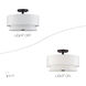 Fontana 3 Light 15 inch Bronze Semi-Flush Ceiling Light