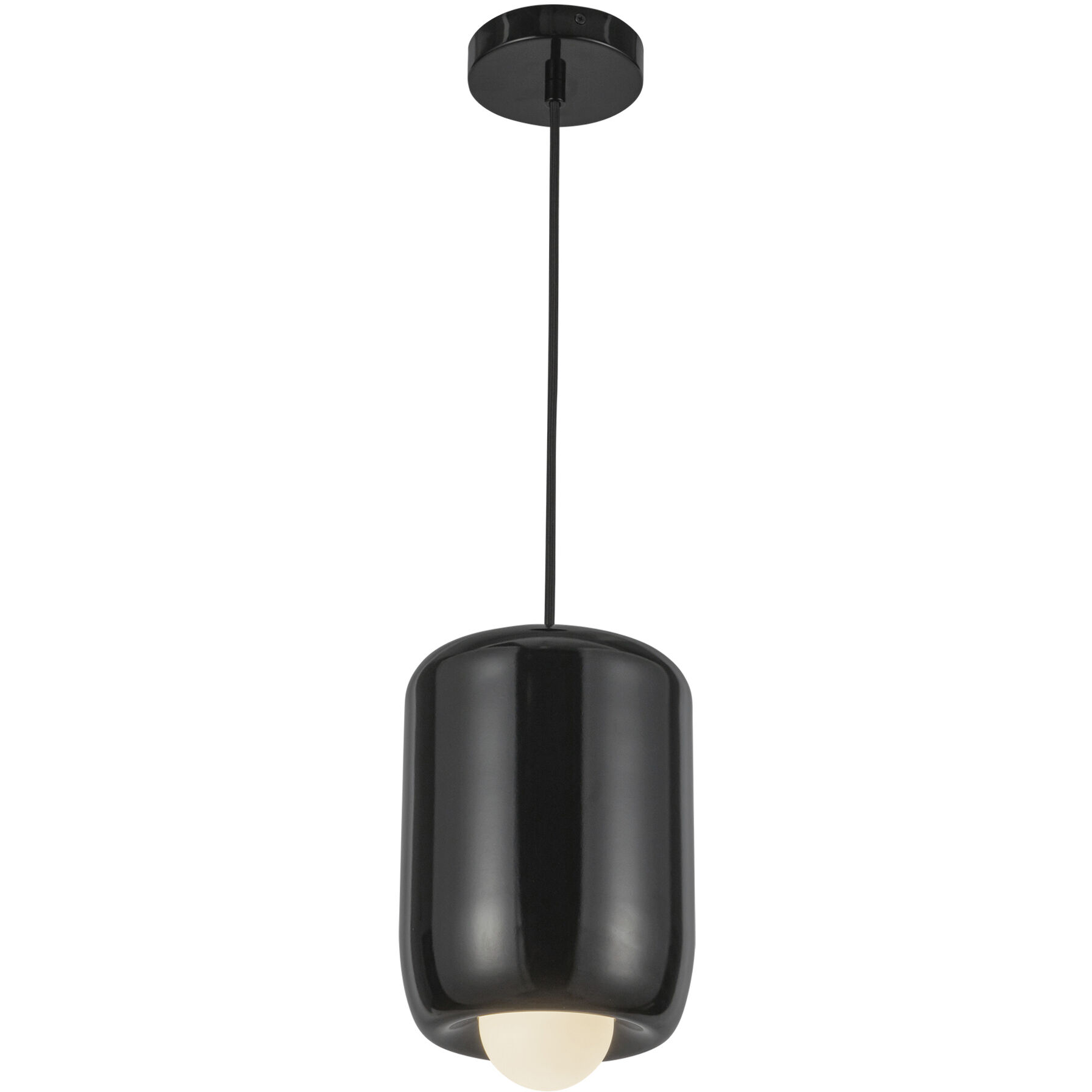 Hayden LED 7 inch Glossy Black Pendant Ceiling Light