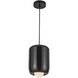 Hayden LED 7 inch Glossy Black Pendant Ceiling Light