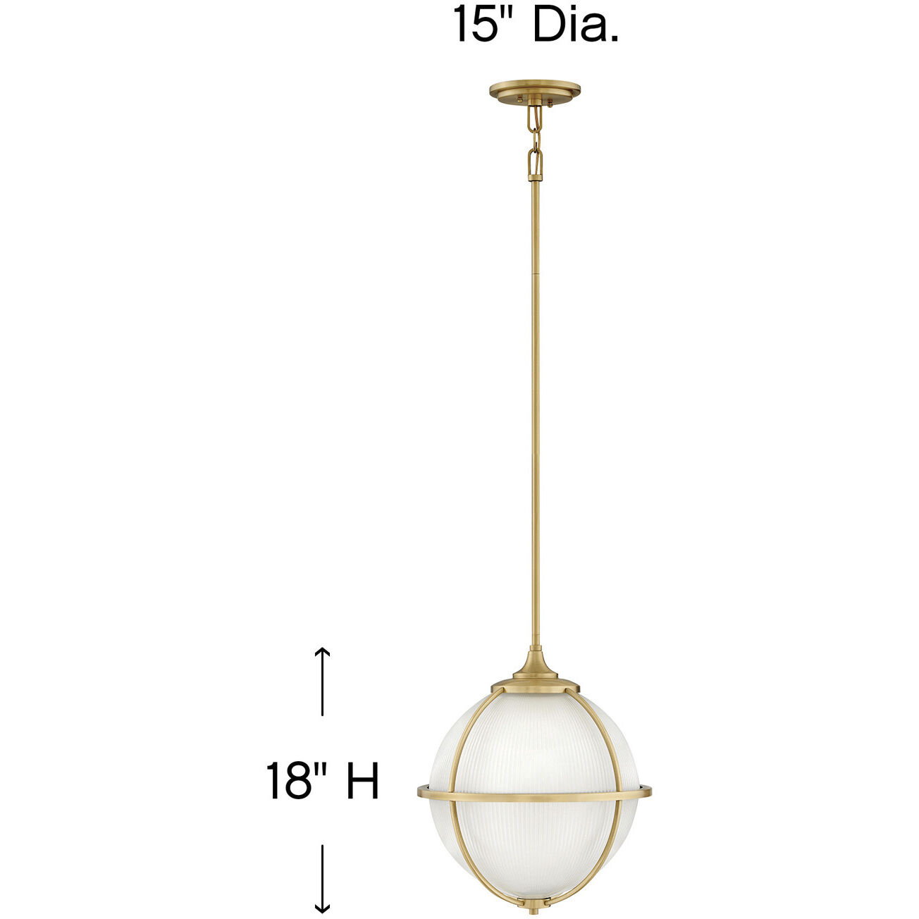 Odeon 3 Light 15 inch Satin Brass Indoor Pendant Ceiling Light