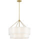 Gwen 5 Light 24 inch Lacquered Brass Chandelier Ceiling Light