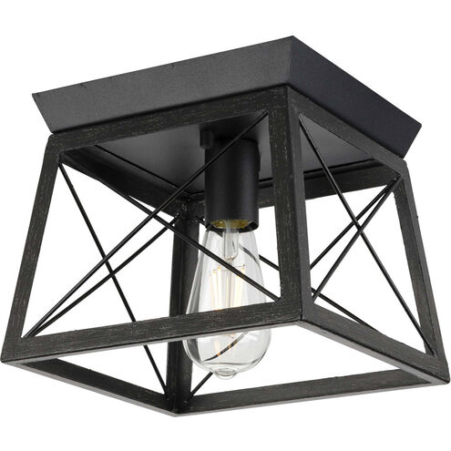 Briarwood 1 Light 9.5 inch Textured Black Flush Mount Ceiling Light