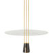 Barnegat 1 Light 36 inch Aged Brass and Soft White Pendant Ceiling Light