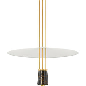 Barnegat 1 Light 36 inch Aged Brass and Soft White Pendant Ceiling Light