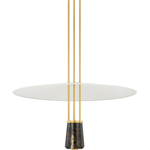 Barnegat 1 Light 36 inch Aged Brass and Soft White Pendant Ceiling Light