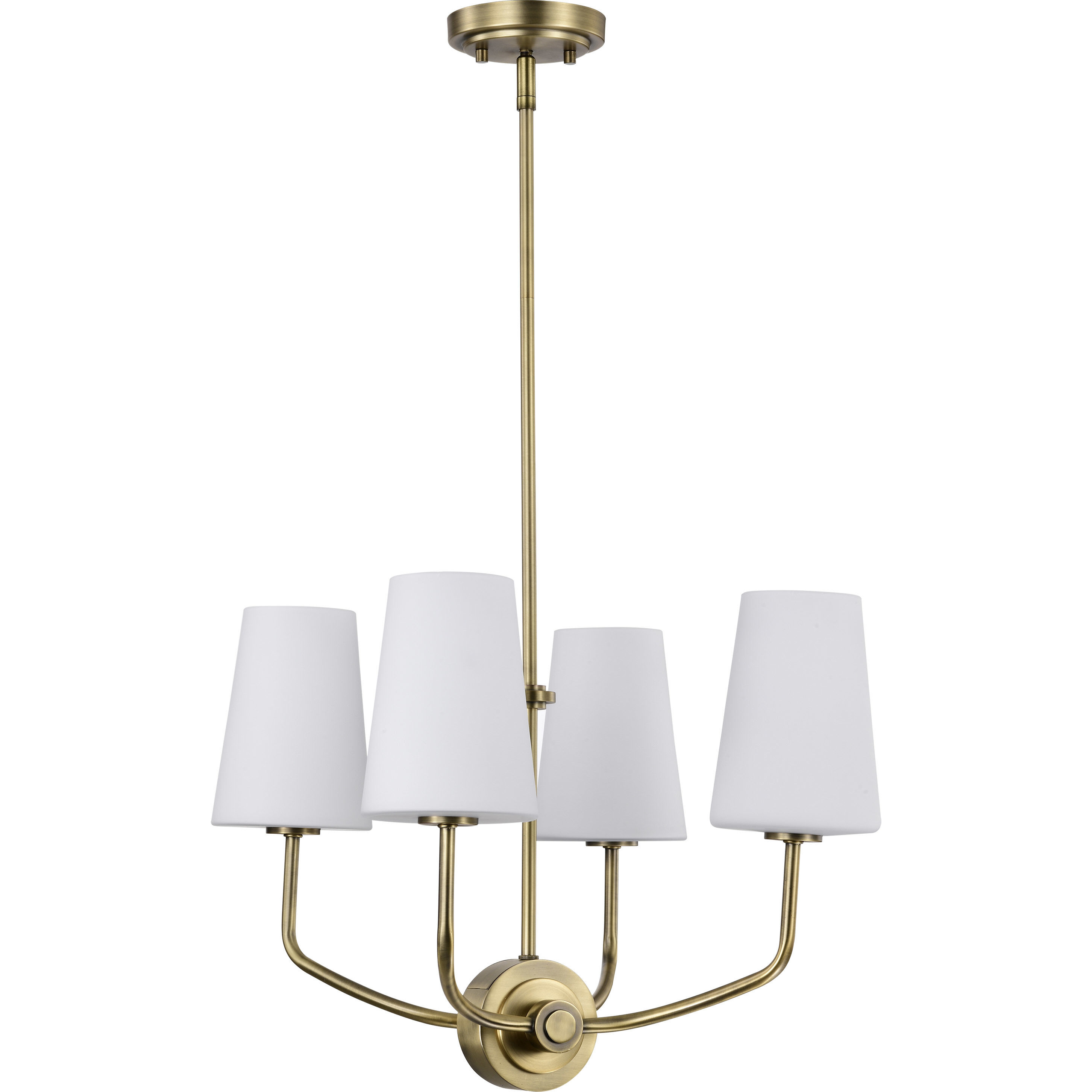 Cordello 4 Light 16 inch Vintage Brass Chandelier Ceiling Light