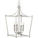 Parkhurst 4 Light 14 inch Brushed Nickel Foyer Pendant Ceiling Light