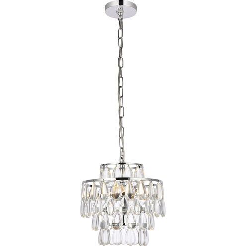 Mila 3 Light 12 inch Chrome Pendant Ceiling Light