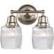 Aditi Colton 2 Light 13.5 inch Brushed Satin Nickel Bath Vanity Light Wall Light, Aditi
