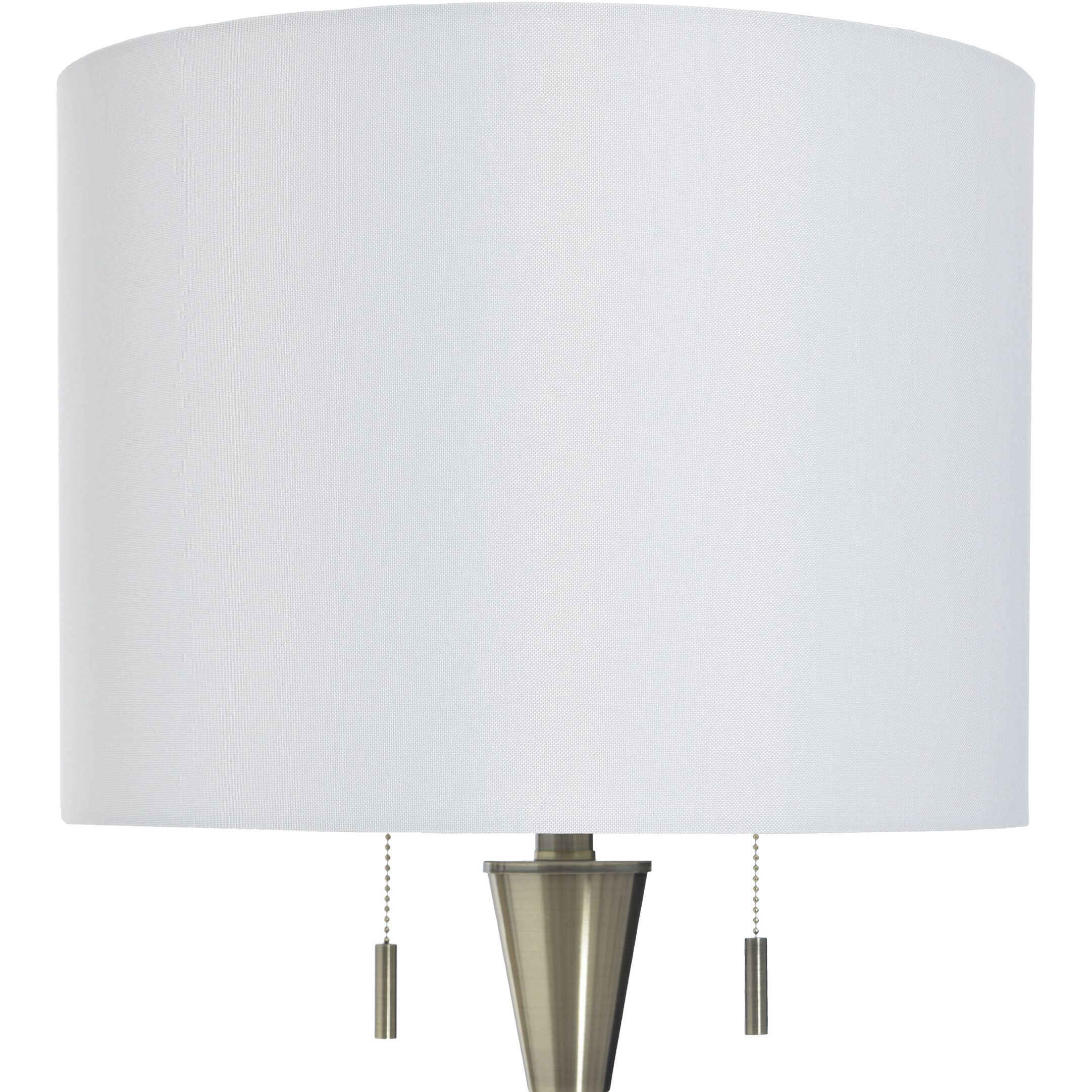 Langston 63.5 inch 60 watt Larson Gold and Black and White Floor Lamp Portable Light