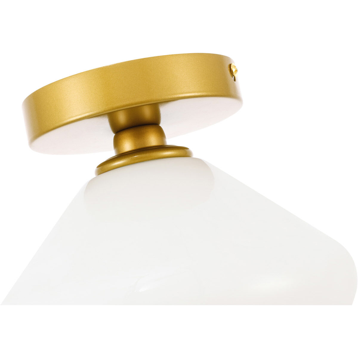 Gene 1 Light 8 inch Brass Flush Mount Ceiling Light