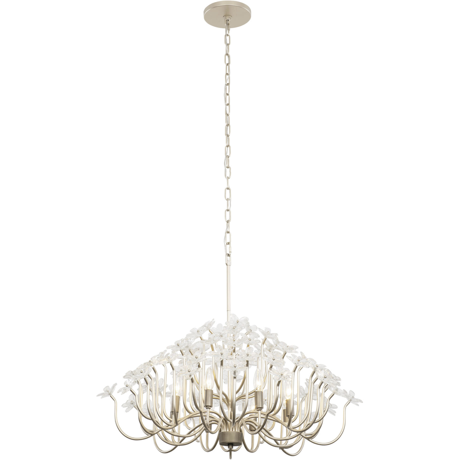 Wildflower 8 Light 32 inch Gold Dust/Artifact Chandelier Ceiling Light, Smithsonian Collaboration