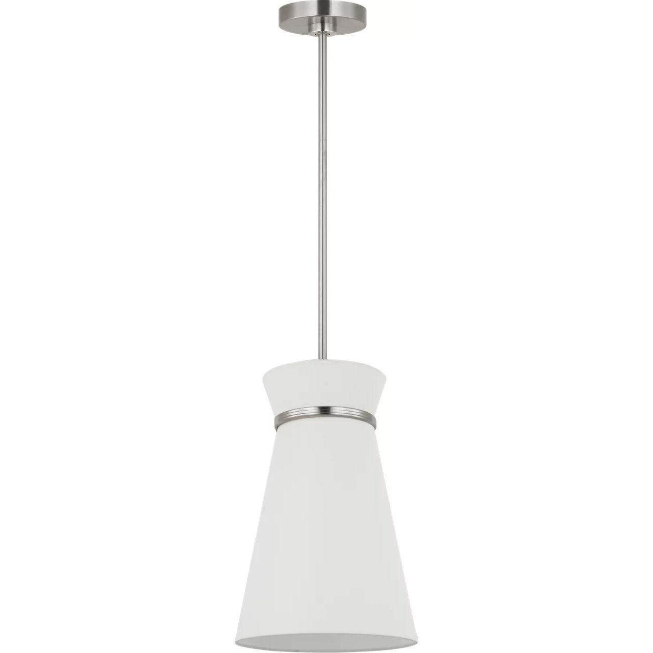 Fynn 1 Light 9.75 inch Brushed Nickel Pendant Ceiling Light in Standard