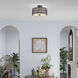 Vistaview 3 Light 15 inch English Bronze Semi-Flush Ceiling Light
