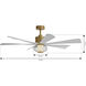 Veyra 56 inch Legacy Brass with Alabaster White Blades Smart Ceiling Fan