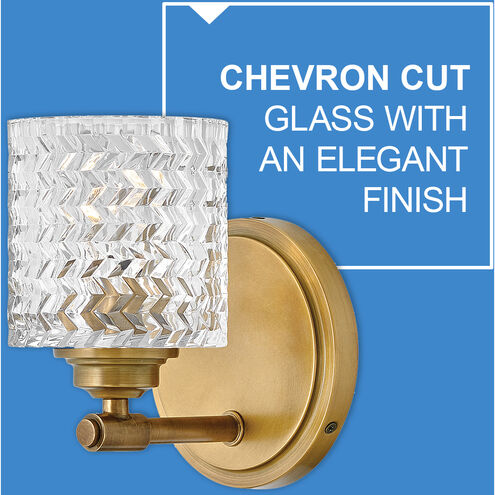 Elle 3 Light 24 inch Heritage Brass Vanity Light Wall Light