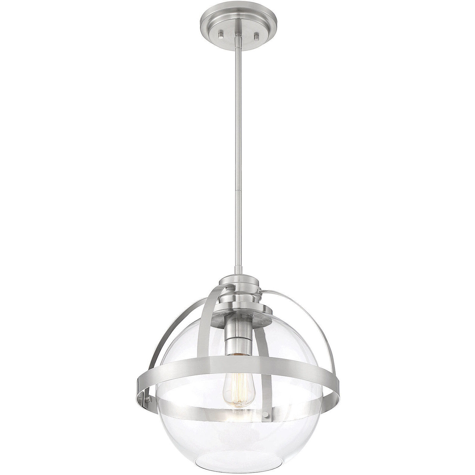 Pendleton 1 Light 14 inch Satin Nickel Pendant Ceiling Light, Essentials