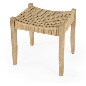 Garner Woven Jute Accent Stool in Natural