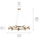 Palta 9 Light Champagne Bronze Chandelier Ceiling Light, 1 Tier, Medium