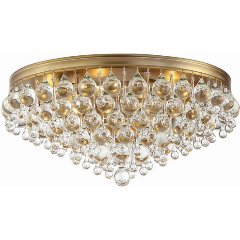 Calypso 6 Light 20 inch Vibrant Gold Flush Ceiling Light