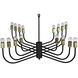 Claude 16 Light 46 inch Matte Black Chandelier Ceiling Light