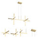 Crosley LED 20 inch Brushed Gold Pendant Ceiling Light