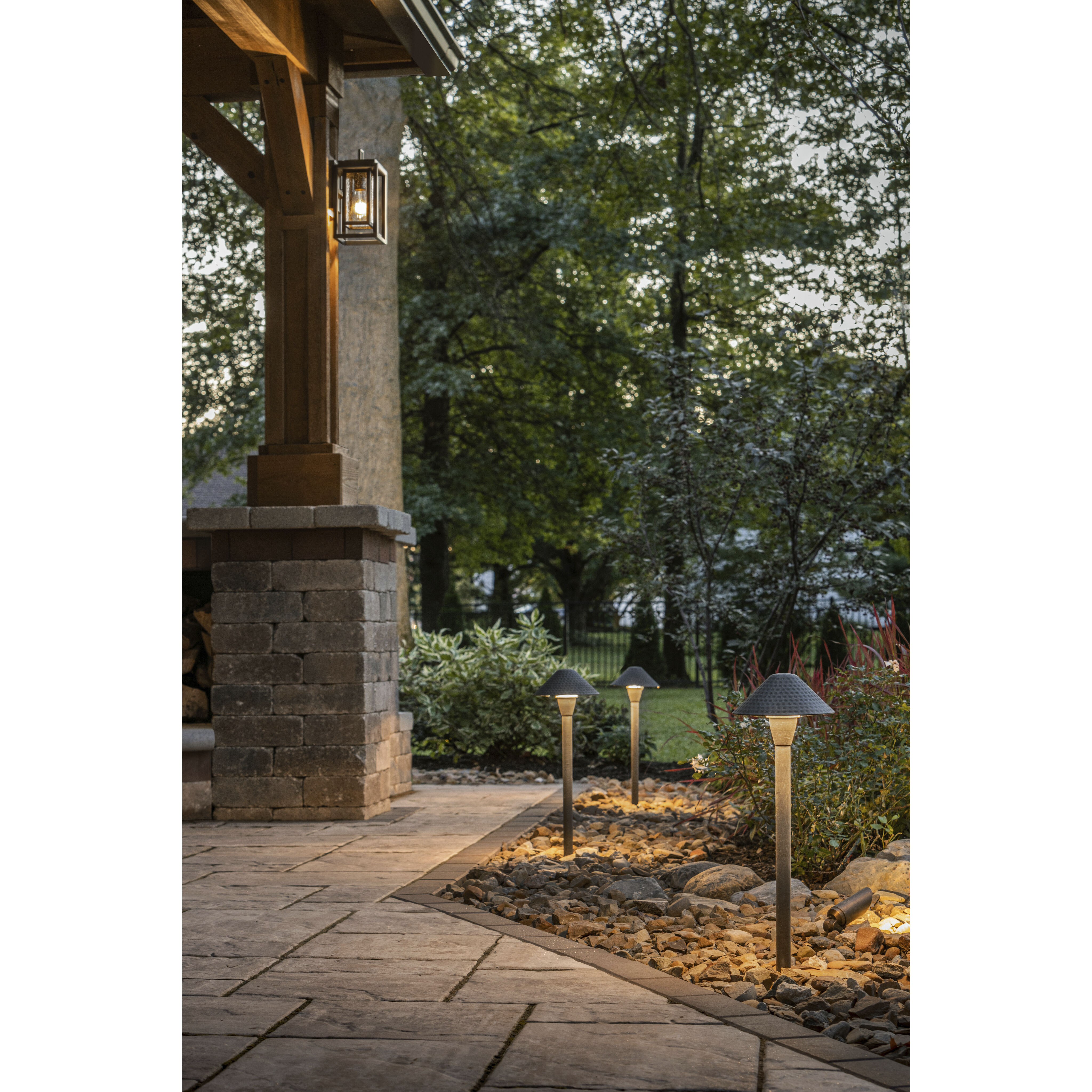 Hardy Island Hammered 12v 1.50 watt Matte Bronze Landscape Path Light